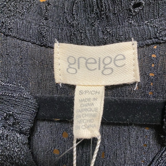 GREIGE BLACK EYELET DRESS - SIZE S - NWT - RETAIL $69 - Picture 3 of 7